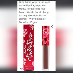 Line Crime Velvetines lipstick in Neptune NWT. 2 for $20